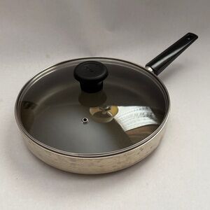Wear-Ever 10 inch Aluminum Non-Stick Skillet Frying Pan with Glass Lid